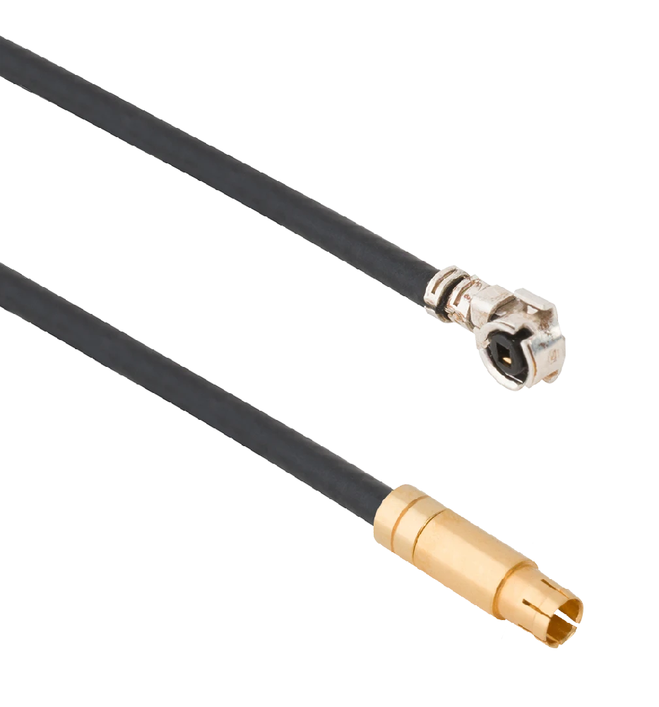 NanoRF Male VITA 67.3 Plug-In Contact to U.FL Female R/A 6" Cable Assembly for .047 Cable